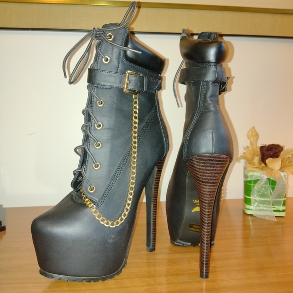 Sheikh Platform lace up booties - Picture 2 of 10